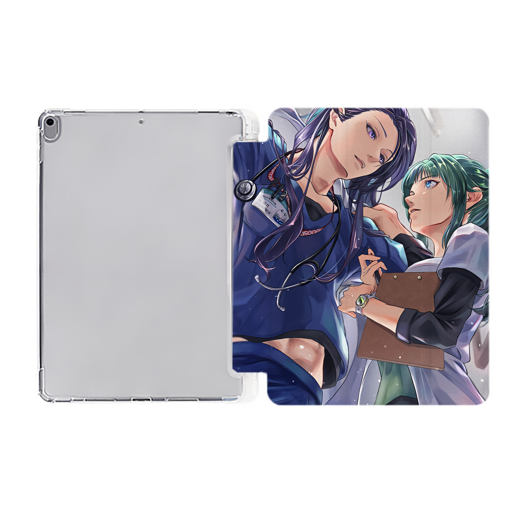 （画像用） 薬屋のひとりごと The Apothecary Diaries IPad ケース ペン収納付き 三つ折りスタンド PUレザー×シリコン 対応機種9.5/10.5/10.9インチ